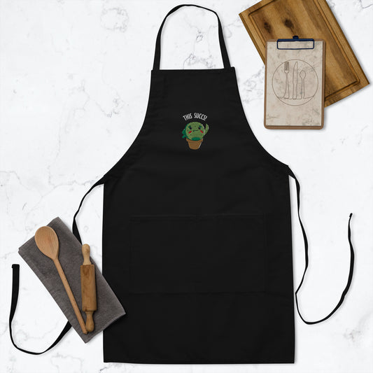 Embroidered Apron (Black)