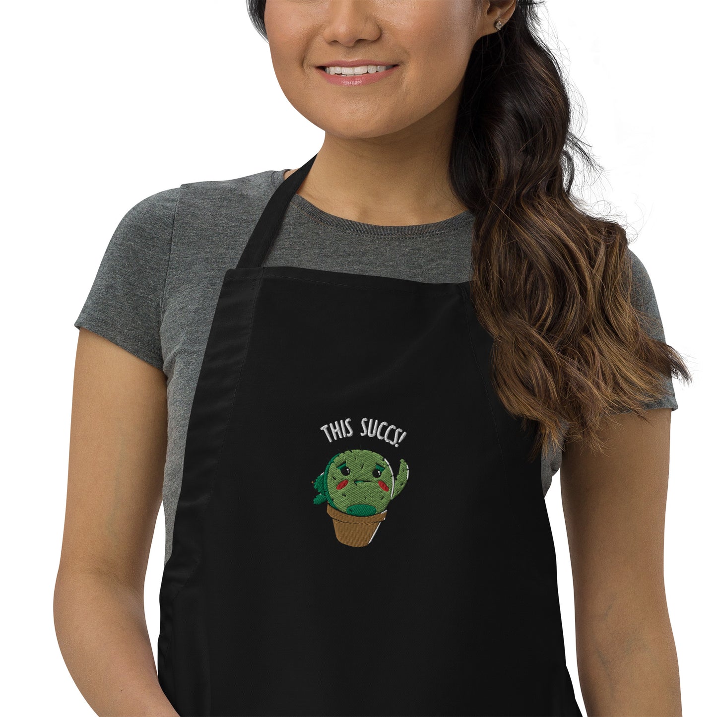 Embroidered Apron (Black)