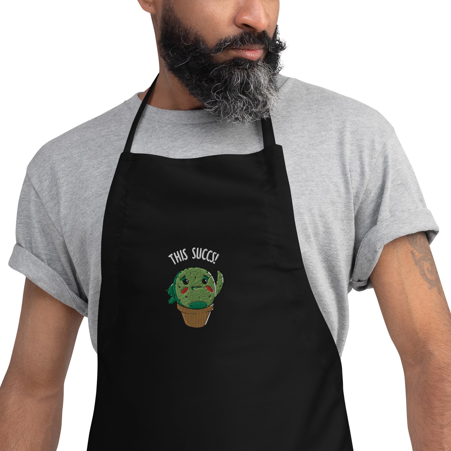 Embroidered Apron (Black)